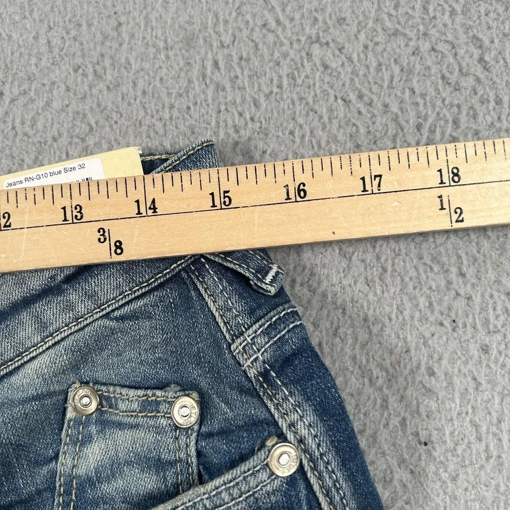 Jetlag Jeans Mens 32 Blue‎ Medium Wash Skinny Stretch Distressed Denim Jeans